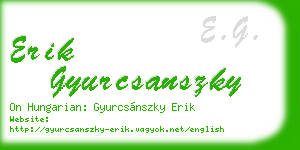 erik gyurcsanszky business card